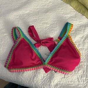 Colorful Triangle Bikini Top